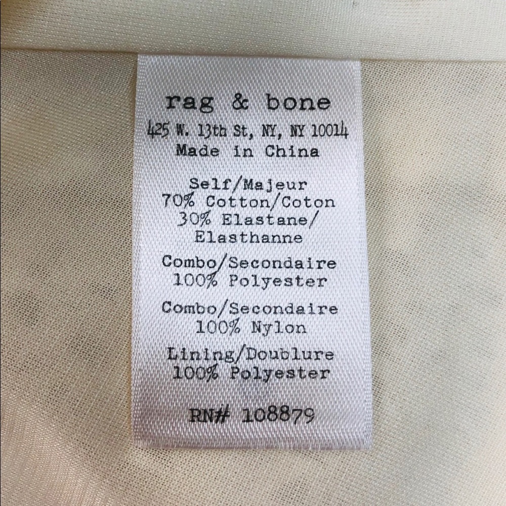 Rag & Bone Cream Lined Open Weave Tunic - image 6